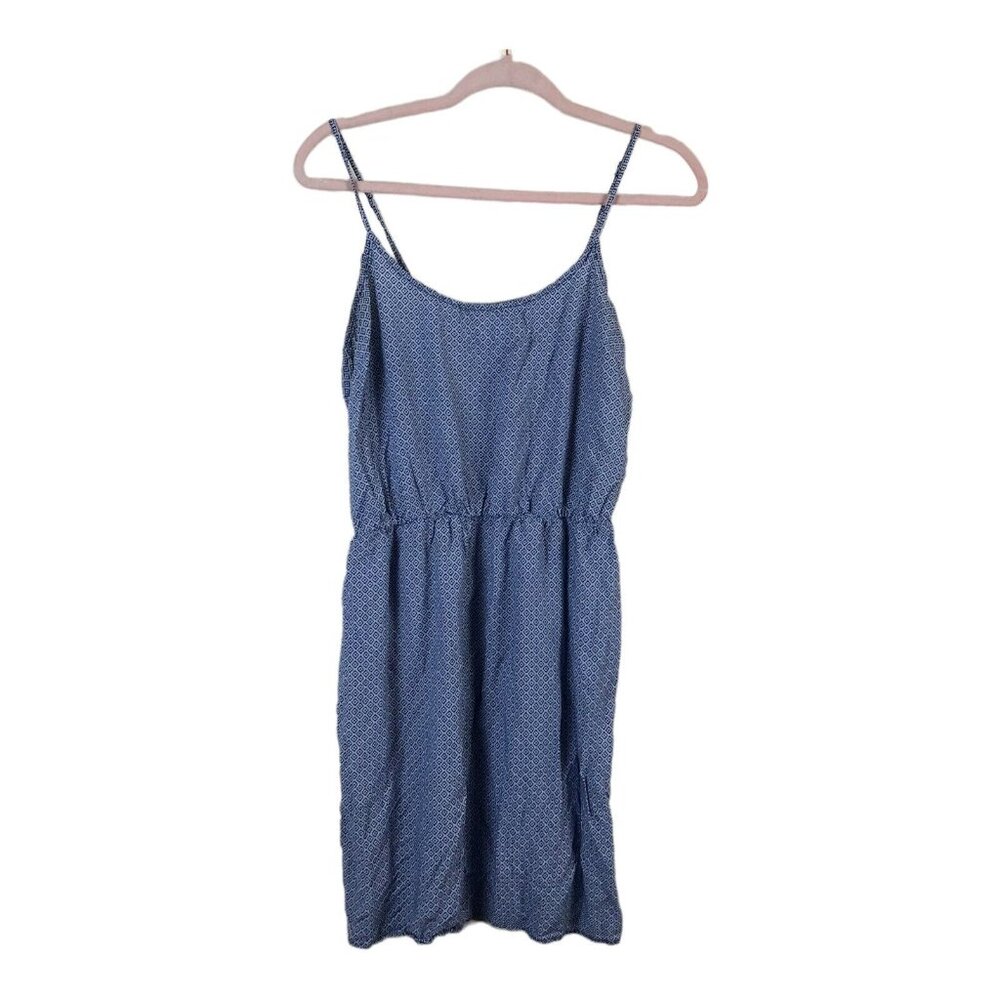 Old Navy L Dress Sleeveless Spagehtti Adjustable Strap Geometric All Over Print